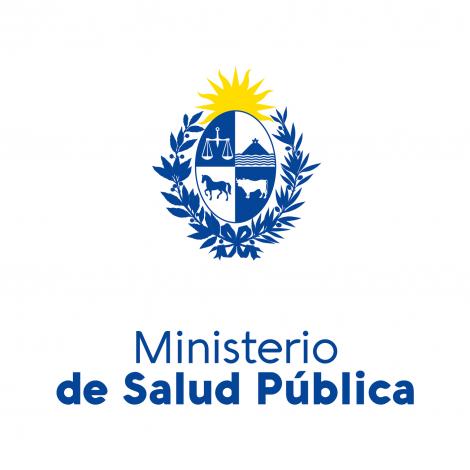 Logo del Ministerio de Salud Pública en azul con fondo blanco