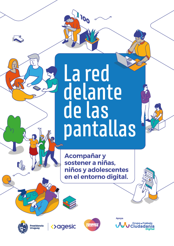 La red delante de las pantallas. 