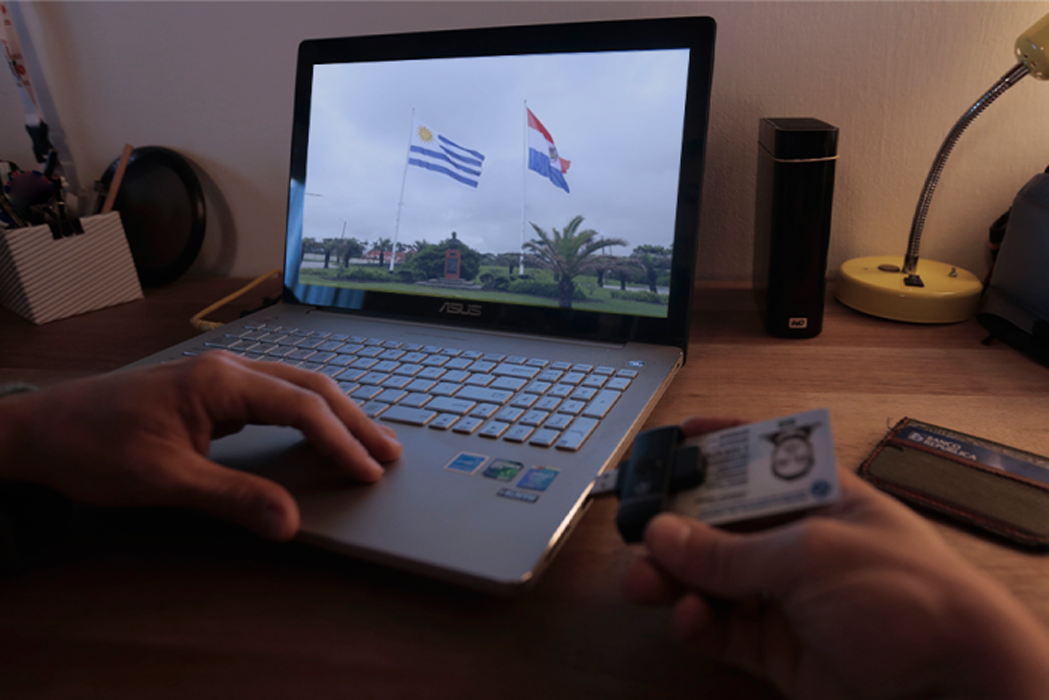 fondo de pantalla bandera de Uruguay y Paraguay