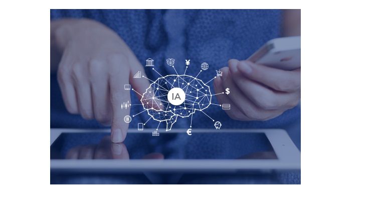 Inteligencia Artificial para el Gobierno Digital Imagen de un cerebro unido a distintos íconos representando la inteligencia artificial
