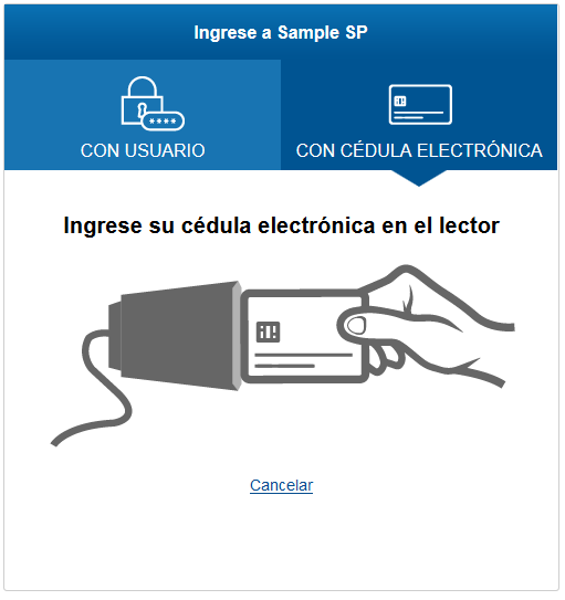 ingreso con cédula electrónica