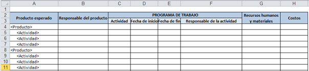 Estructura de plan de seguridad de la información