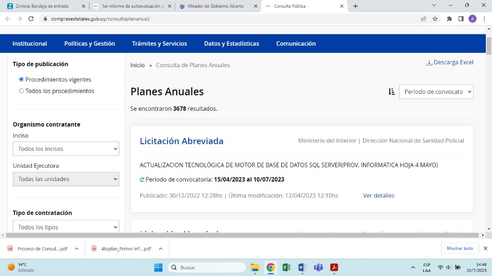 Imagen 2: Planes anuales de compra.