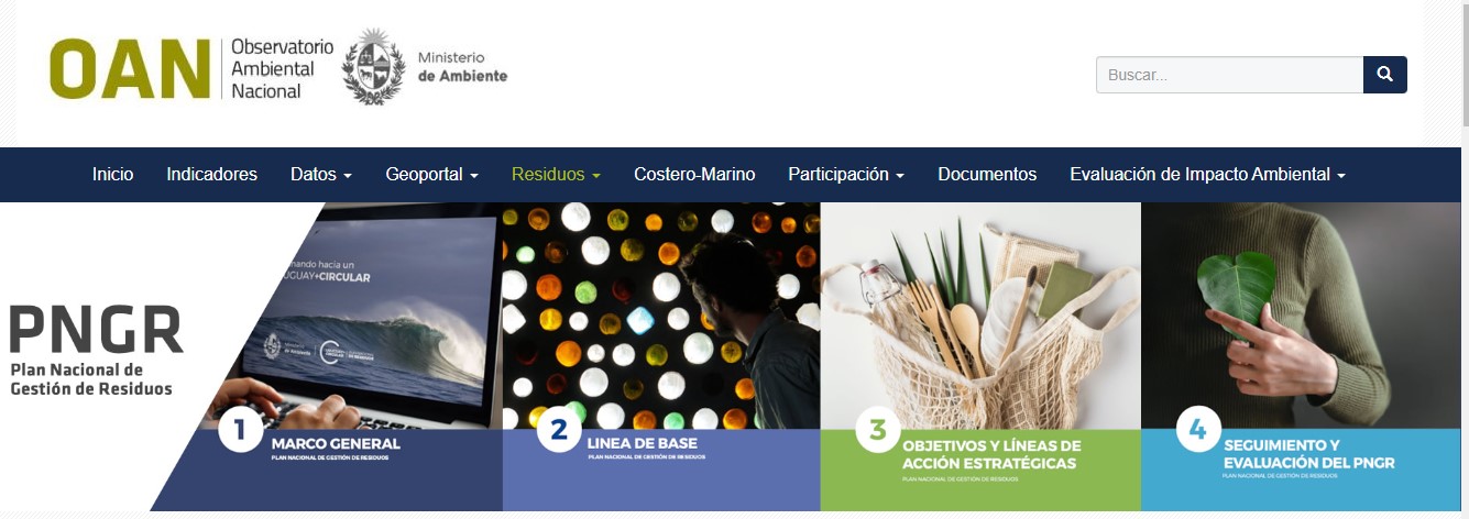 Imagen 23: Sitio web del Observatorio: Plan Nacional de Gestión de Residuos.