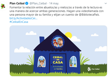 posteo de Ceibal en redes