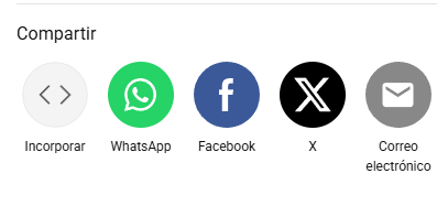Ejemplo de pantalla de YouTube donde se visualiza la opción Incorporar.