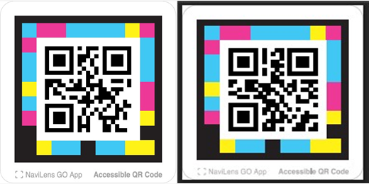 Ejemplo de código QR accesible