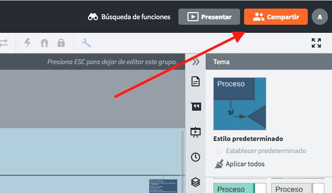 Botón compartir