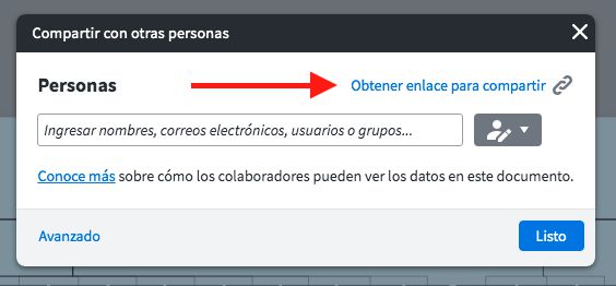 Botón obtener enlace
