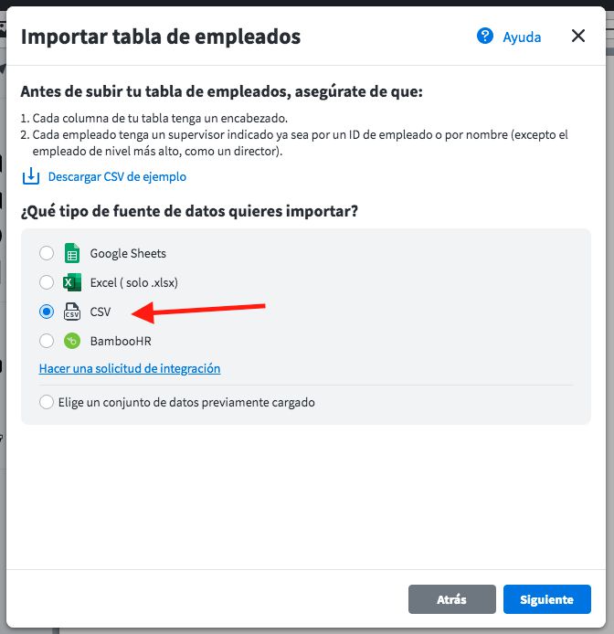 Botón documento CSV