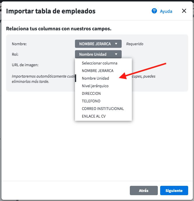 Boton nombre unidad