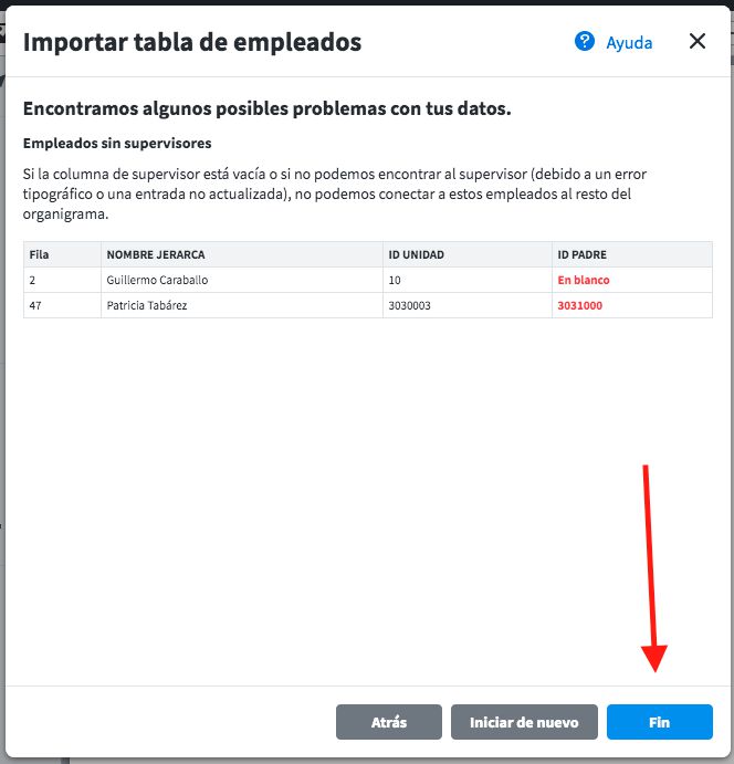 Botón finalizar