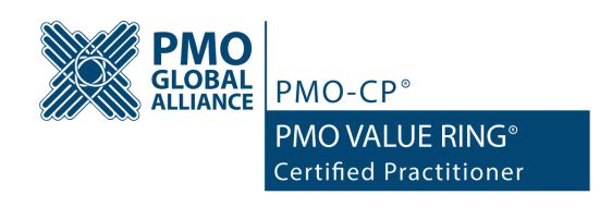 Logo de certificación PMO CP, con el aval de PMO Global Alliance