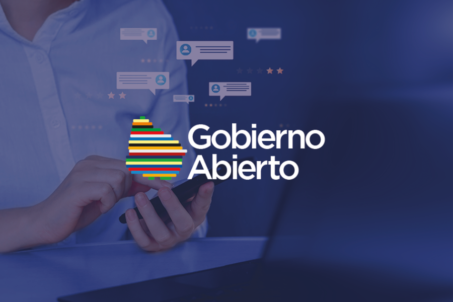 Gobierno Abierto. Persona utilizando un celular.