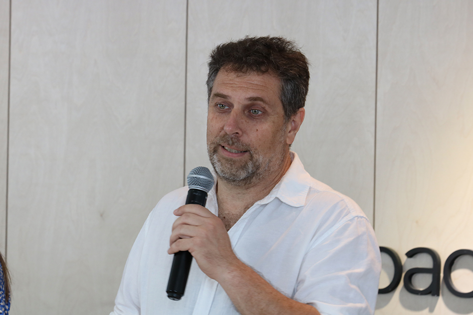  Gustavo Suárez, coordinador del Programa de Datos Abiertos de Agesic abriendo el evento.