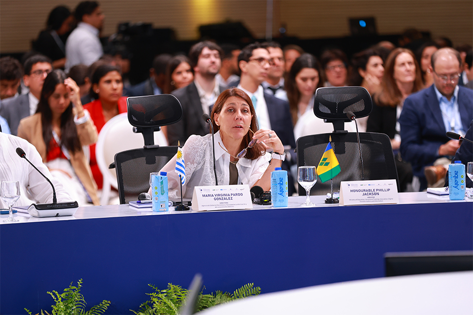 Virginia Pardo directora de Sociedad de la Información de Agesic Virginia Pardo directora de Sociedad de la Información de Agesic participando en un panel