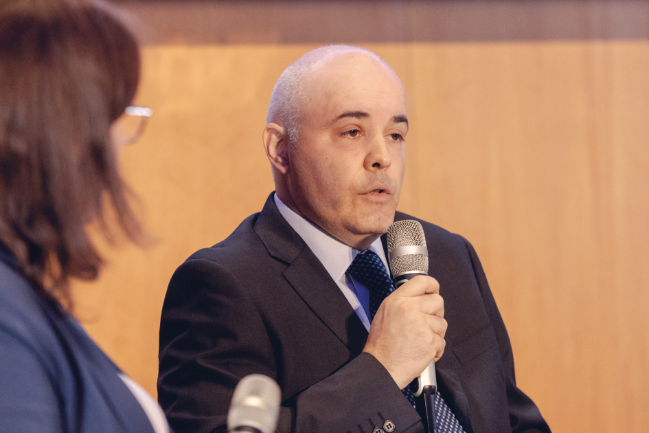 José Martín Inthamoussu, vicepresidente del Banco Central del Uruguay (BCU) José Martín Inthamoussu, vicepresidente del Banco Central del Uruguay (BCU) exponiendo