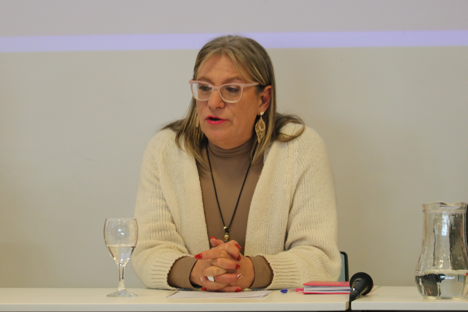 Collette Spinetti, secretaria de Derechos Humanos de Presidencia de la República Collette Spinetti, secretaria de Derechos Humanos de Presidencia de la República abriendo la mesa
