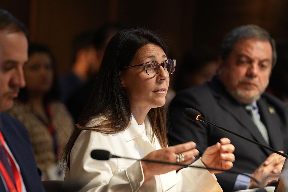 Virginia Pardo, directora del área Sociedad de la Información de Agesic. Foto: Cepal Virginia Pardo en la novena Conferencia Ministerial sobre la Sociedad de la Información eLAC