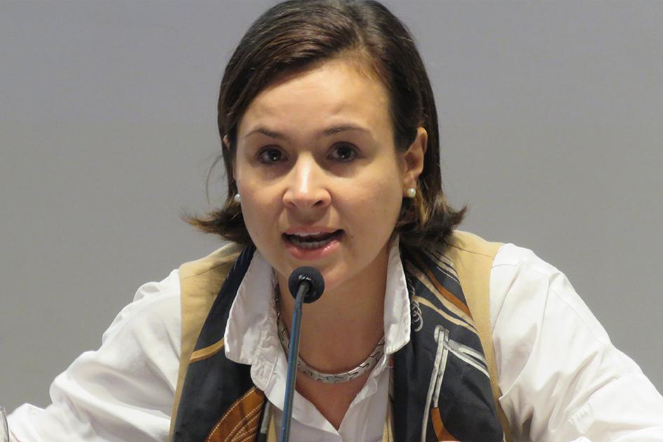 Mercedes Aramendía, representante del Consejo Asesor Honorario de Seguridad de la Información Aramendía en el lanzamiento del proceso de cocreación de la Estrategia Nacional de Ciberseguridad