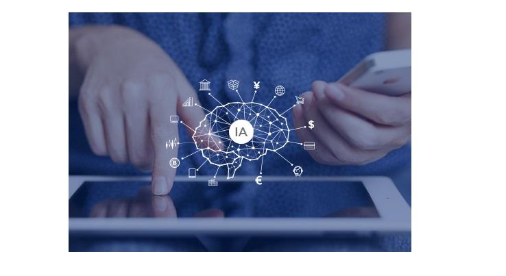 Inteligencia Artificial para el Gobierno Digital Imagen de un cerebro unido a distintos íconos representando la inteligencia artificial