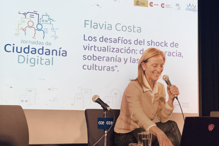 Flavia Costa en las Jornadas de Ciudadanía Digital