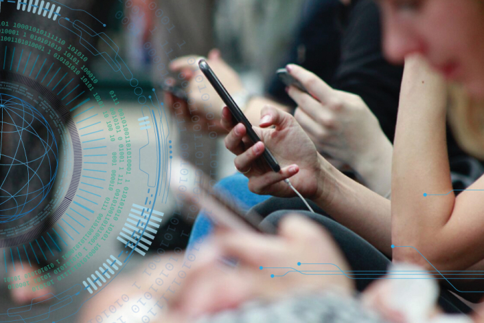 Personas con celulares Personas con celulares