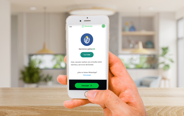 Persona utilizando el servicio de Whatsapp