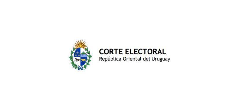 Logo corte electoral, escudo nacional y leyenda 