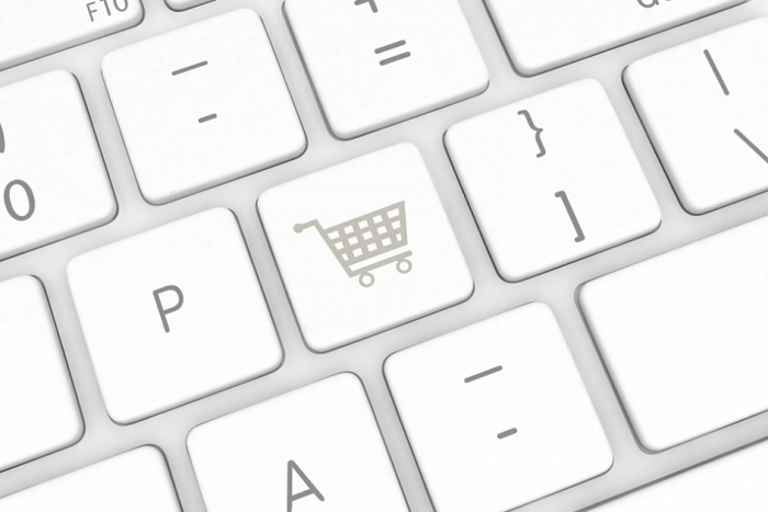 Convenio marco de carne vacuna y menudencias Teclado de computadora con carrito de compras en una tecla