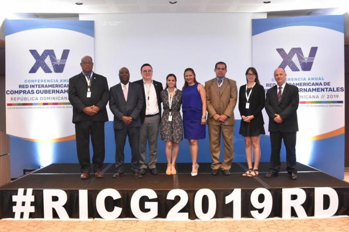 Estrado, autoridades representantes de países con inscripción RICG 2019 RD