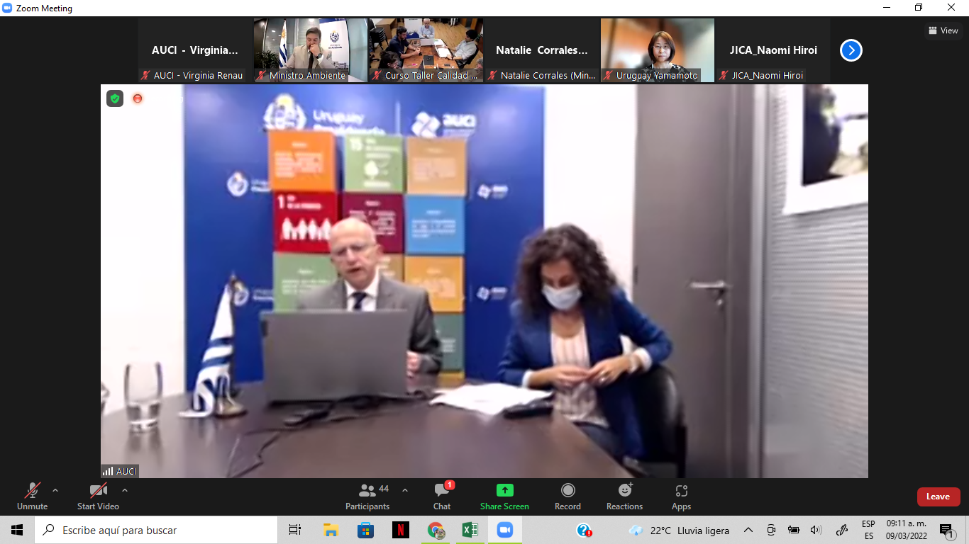 Lanzamiento de curso internacional Ministerio Ambiente, JICA y AUCI Lanzamiento de curso internacional Ministerio Ambiente, JICA y AUCI