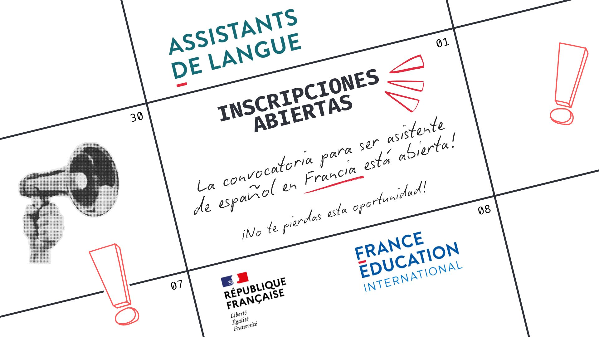 Convocatoria para asistente de español en Francia