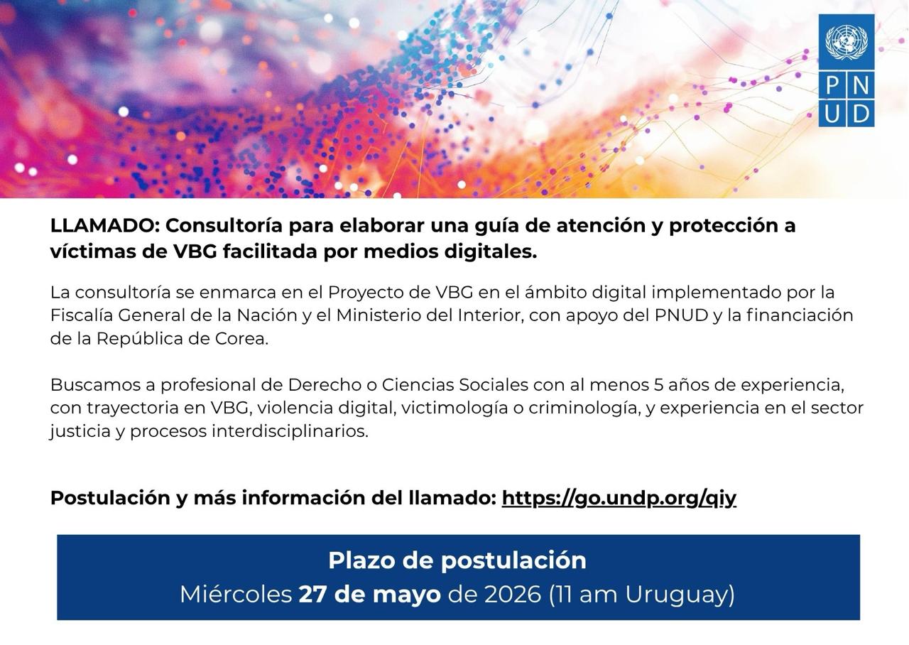 Consultoría para elaborar una guía de atención y protección a víctimas de VBG facilitada por medios digitales