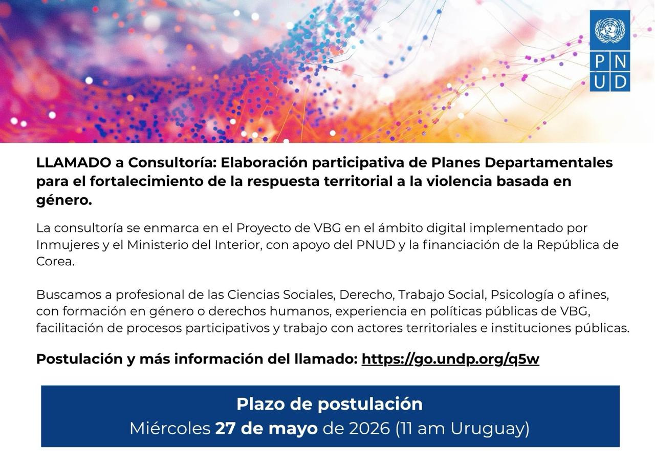 Consultoría: Elaboración participativa de Planes Departamentales para el fortalecimiento de la respuesta territorial a la violencia basada en género.