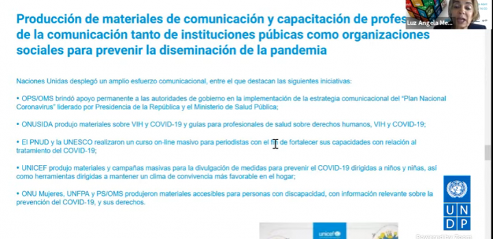 Luz Angela Melo, representante de UNICEF en Uruguay