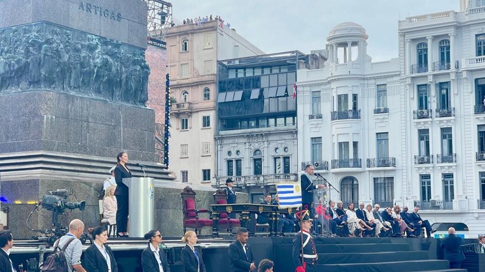 Traspaso de mando presidencial, plaza Independencia.