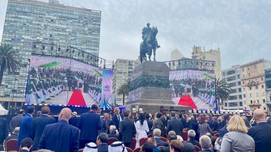 Traspaso de mando presidencial, plaza Independencia.