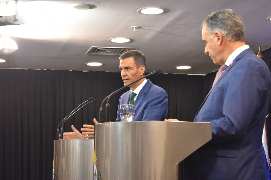 Conferencia de prensa de presidentes Sánchez y Orsi