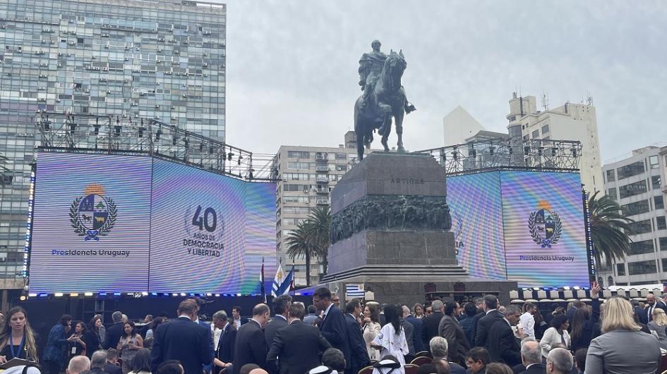 Traspaso de mando presidencial, plaza Independencia.