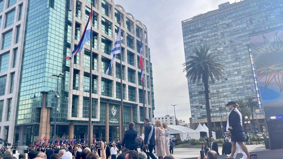 Traspaso de mando presidencial, plaza Independencia.