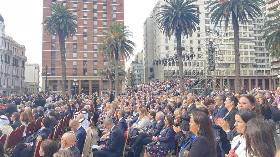 Traspaso de mando presidencial, plaza Independencia.