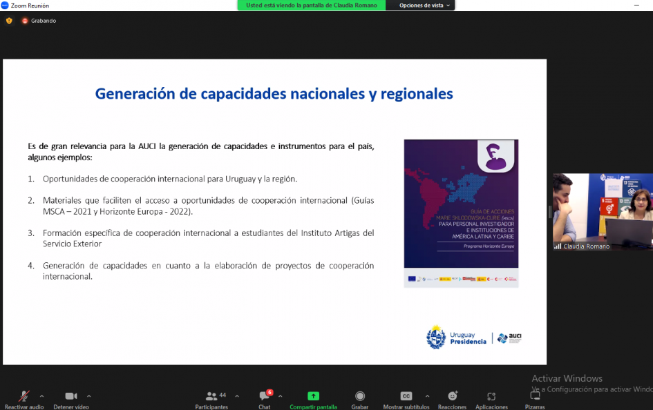 AUCI realizó presentación de cooperación internacional en curso sobre diplomacia científica. AUCI realizó presentación de cooperación internacional en curso sobre diplomacia científica.