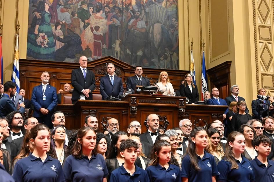 Ceremonia en el Palacio Legislativo, Montevideo