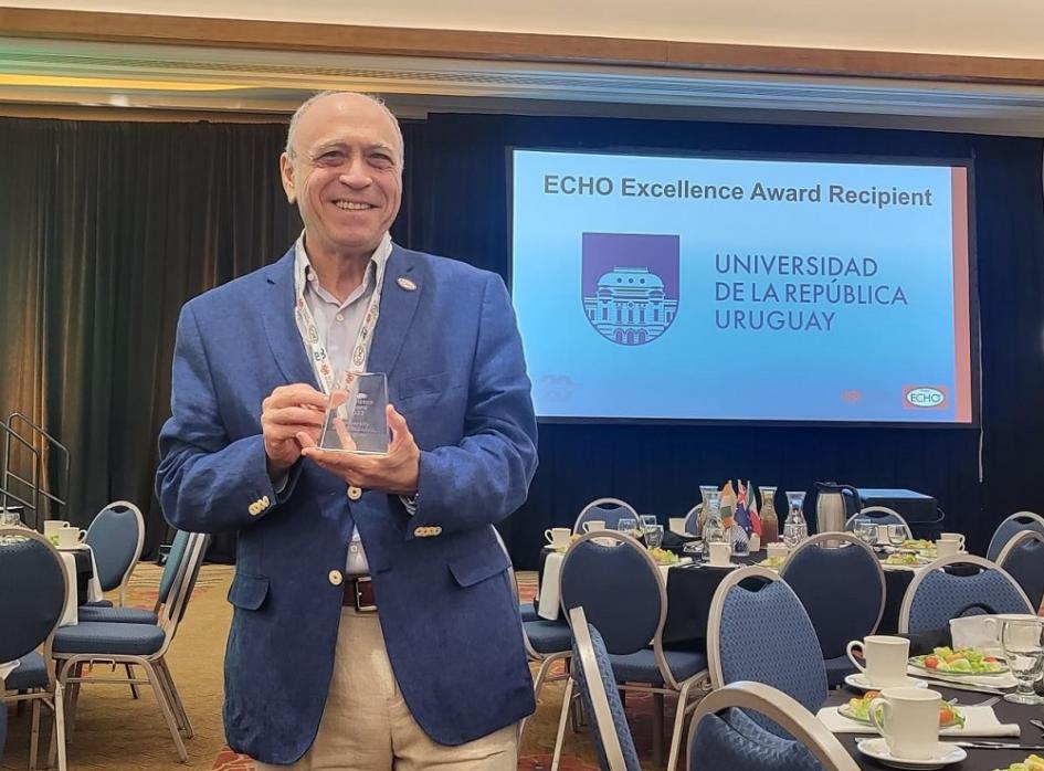 Proyecto ECHO Uruguay recibió premio a la Excelencia 2023 en Conferencia Global MetaECHO 2023. Proyecto ECHO Uruguay recibió premio a la Excelencia 2023 en Conferencia Global MetaECHO 2023.