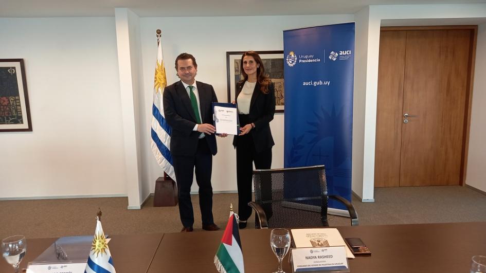 Agencias de cooperación de Palestina y Uruguay firmaron memorando de entendimiento.