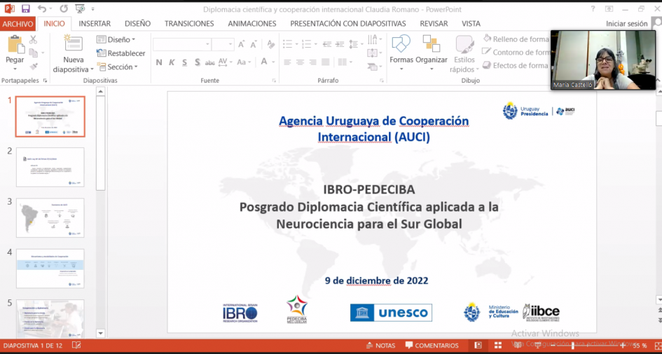 AUCI realizó presentación de cooperación internacional en curso sobre diplomacia científica.