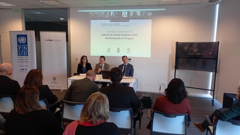 Presentación de diagnóstico sobre sistema de alerta temprana (SAT) multiamenazas en Uruguay Presentación de diagnóstico sobre sistema de alerta temprana (SAT) multiamenazas en Uruguay
