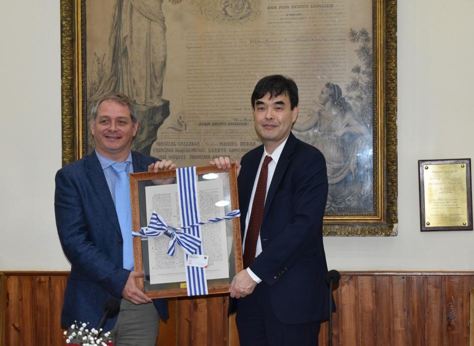 Intendente de Florida y embajador de Japón (Foto: IF) Intendente de Florida y embajador de Japón (Foto: IF).