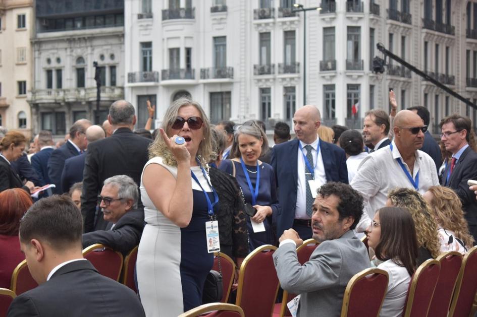 Traspaso de mando presidencial, plaza Independencia.